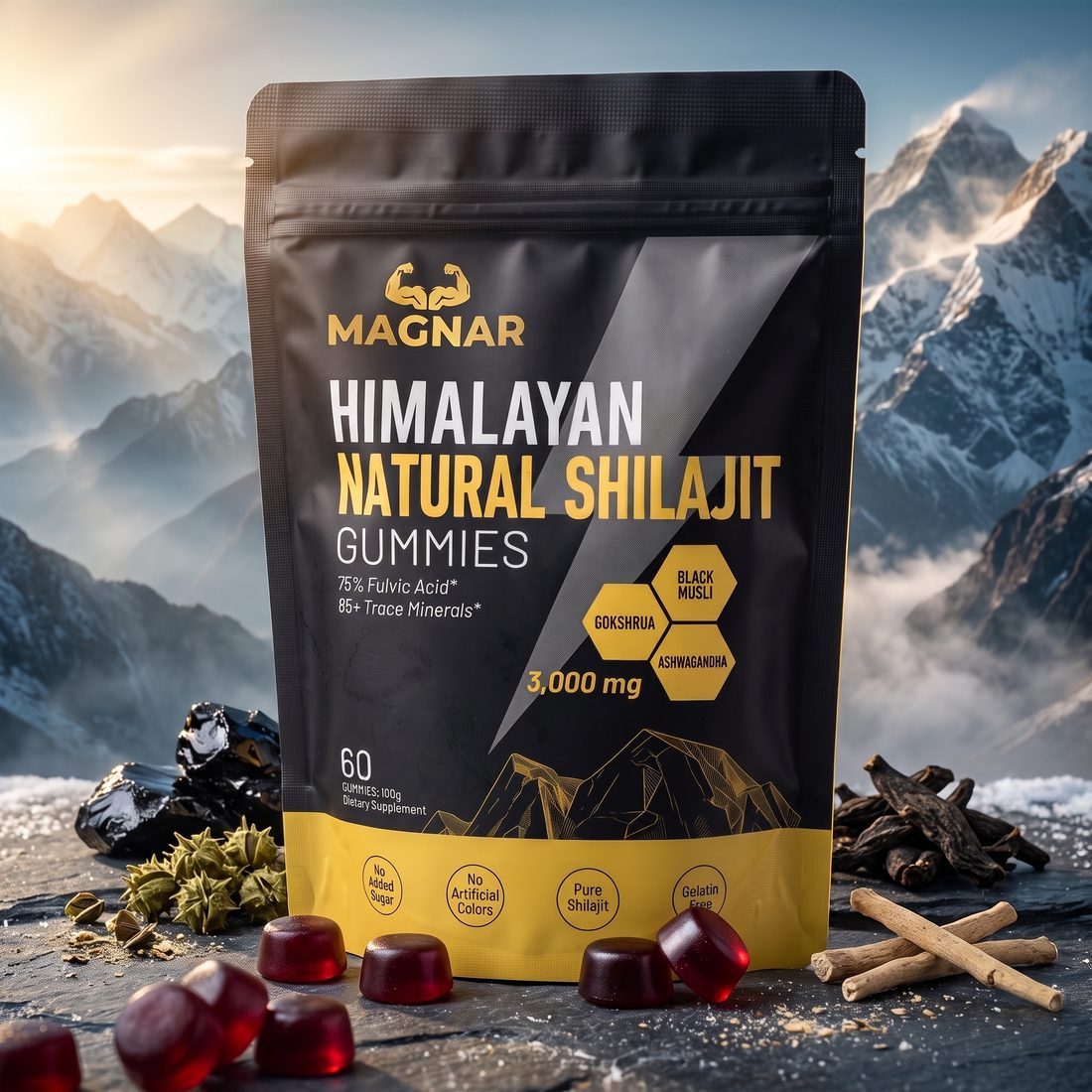 MAGNAR Himalayan Natural Shilajit Gummies